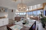 Dining for six with ocean views